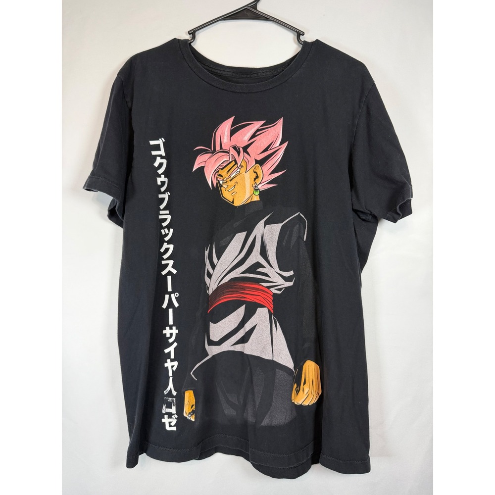 Dragon Ball Super Goku Black Super Saiyan Rose Graphic T-Shirt Mens Large Black